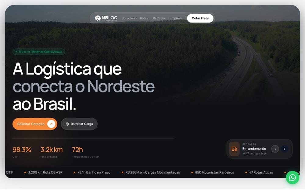 Site NBLOG, construído pela Reino